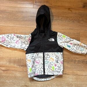 The North Face Kids' Black and White Hooded Jacket